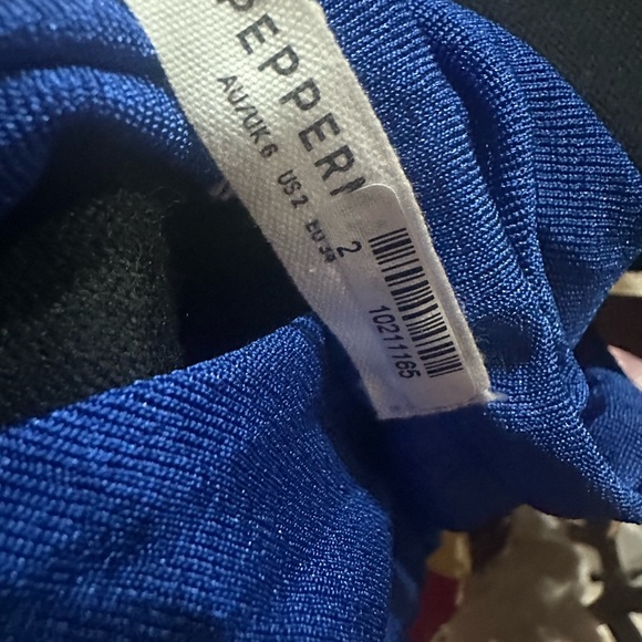 NWT SIZE 2/4/6/8 Peppermayo Blue Crop Top with Tie Front and Cut Out - Picture 5 of 9